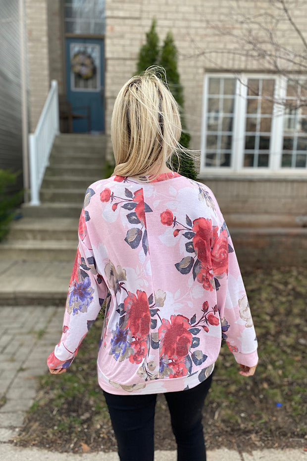 Watercolour Floral Long Sleeve Top