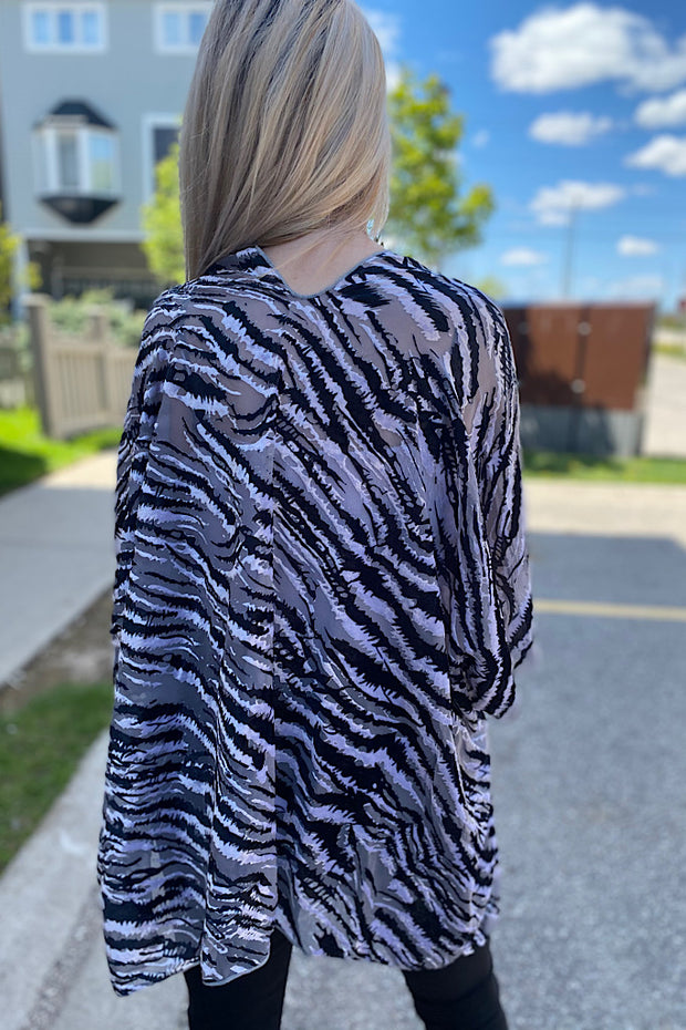Animal Print Soft Kimono