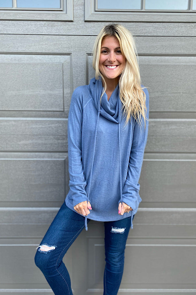 Denim Girl Soft Pullover Top