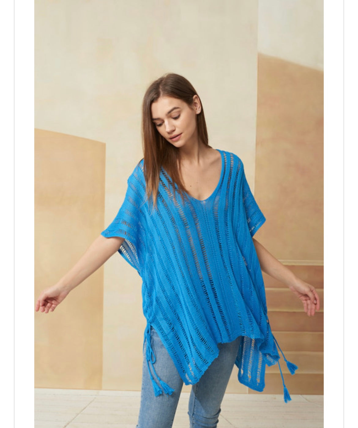 Love Boho Cover Up Top-Turquoise