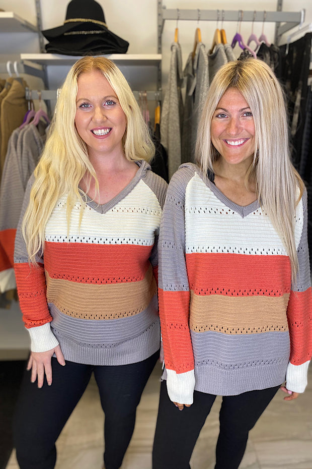 A bunch Of Joy Colour Block Hoodie Sweater