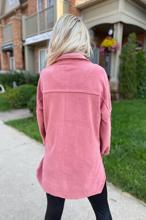 Sunset Fleece Oversized Shirt Jacket