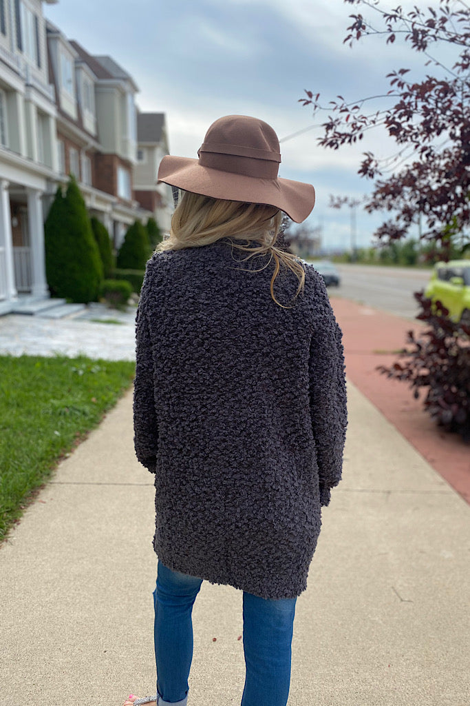 Fluffy Boucle Elite Open Front Cardigan