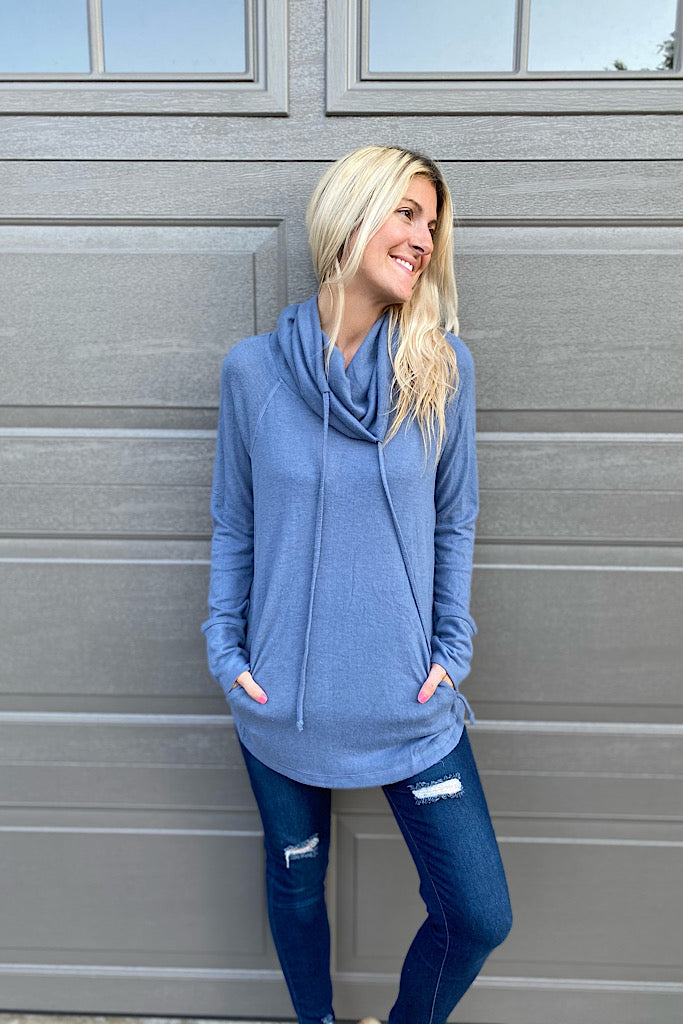 Denim Girl Soft Pullover Top