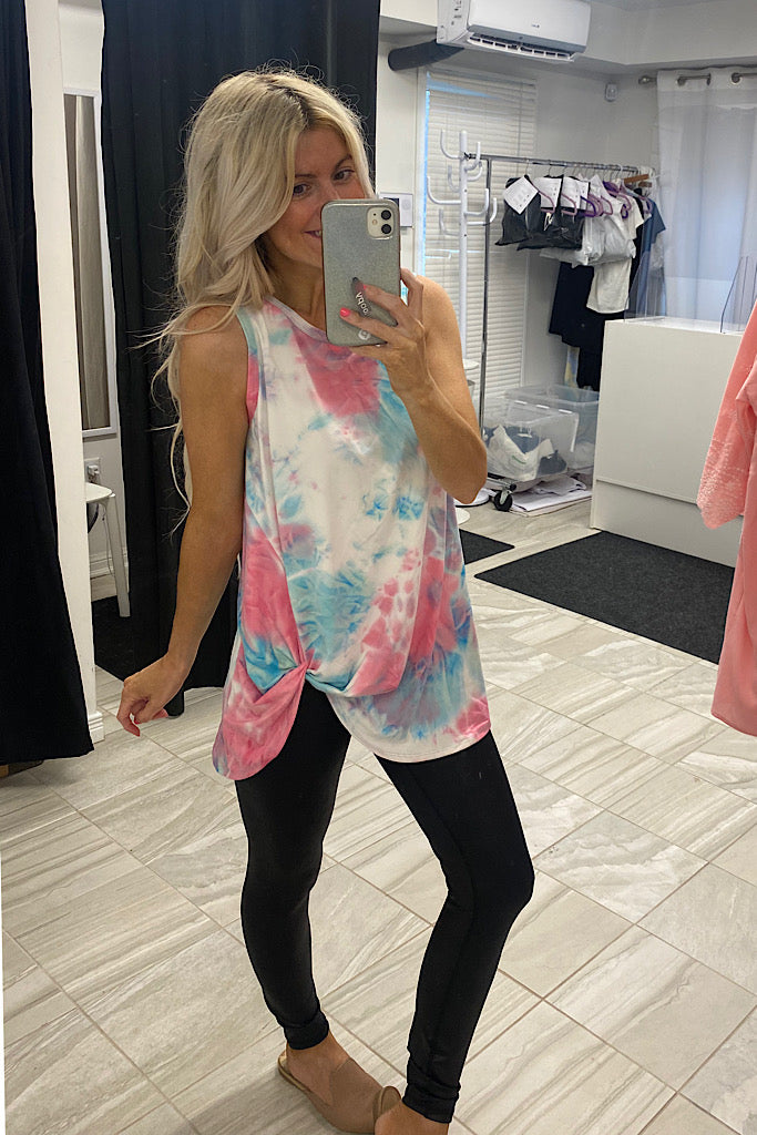 Tie Dye Dream Twist Tank Top