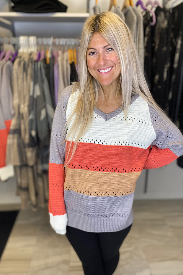 A bunch Of Joy Colour Block Hoodie Sweater