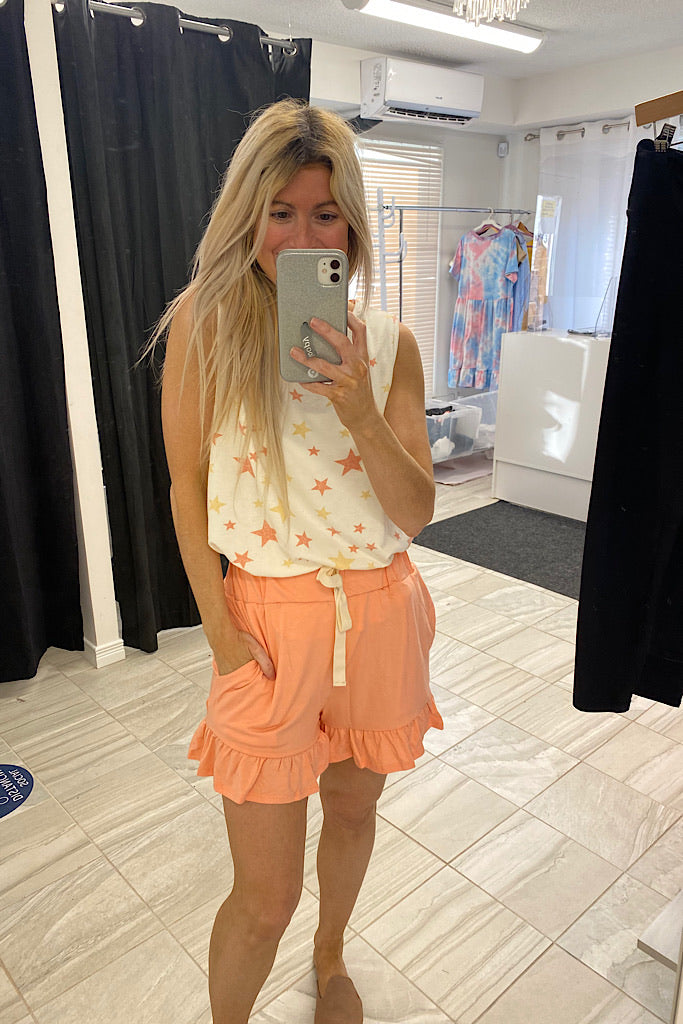 Star Peach 2 Piece Shorts Set