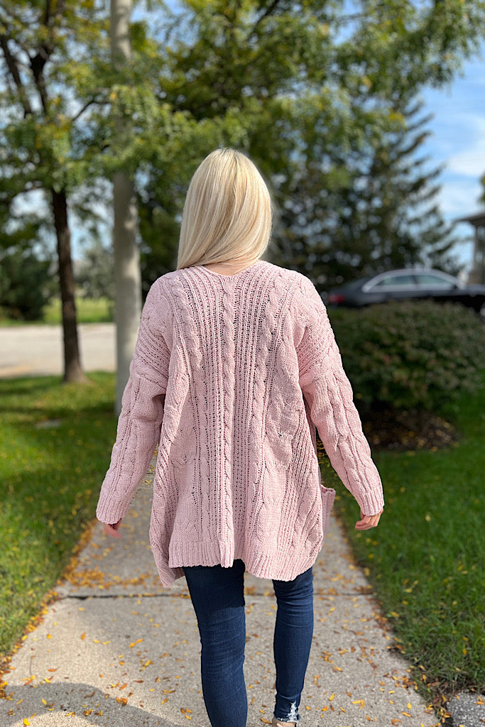 Pink Taylor Soft Chenille Cardigan