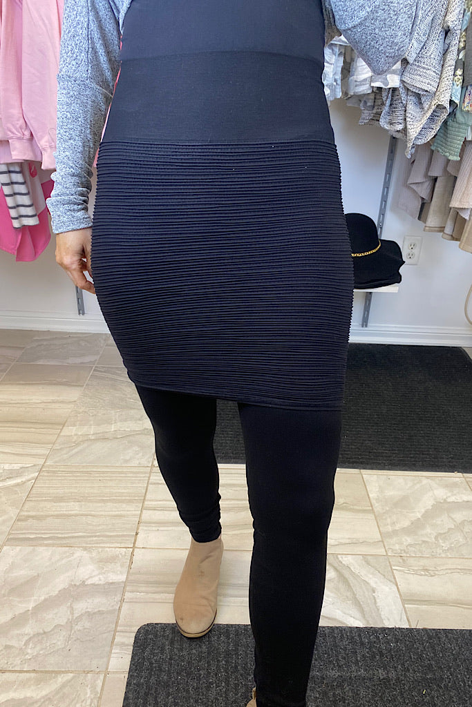 Trendy Skirted Legging with Rib Skirt-Final Sale