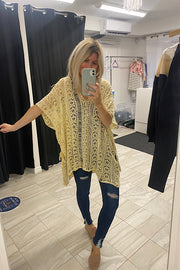 Oatmeal Knitted Style Cover Up