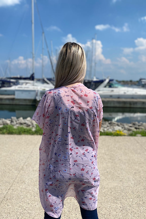 Take Me Out Pink Floral Kimono-SALE