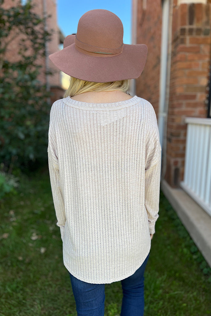 Light Mocha Dreams Rib Top