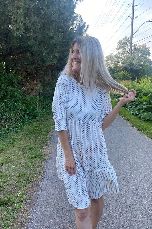 Crush Worthy Ivory Polka Dot Dress