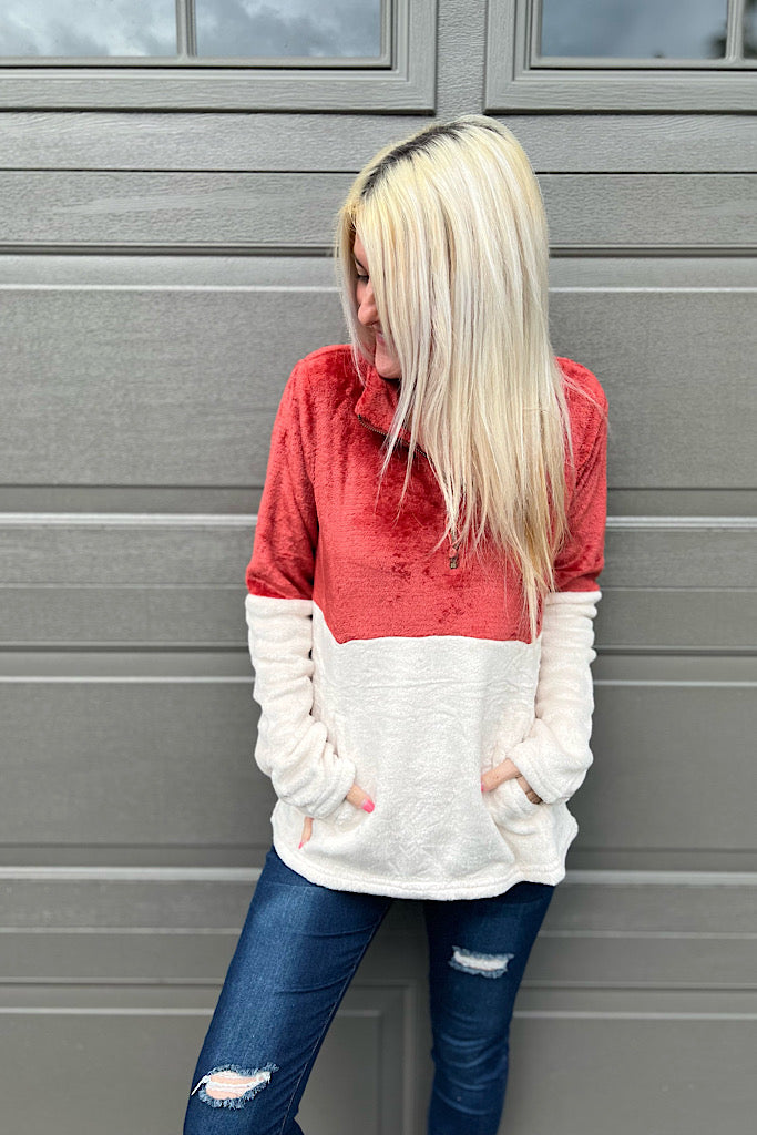 The Mary Half Zip Up Sweater-SALE