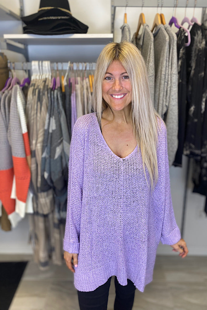 Lavender Nice Boho Knit