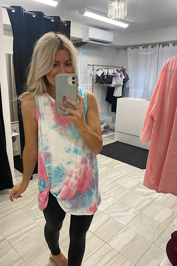 Tie Dye Dream Twist Tank Top