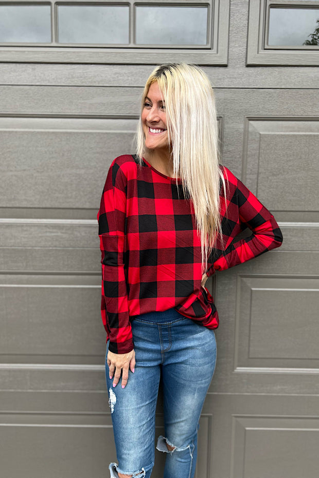 Buffalo Plaid Always Loose Cozy Top