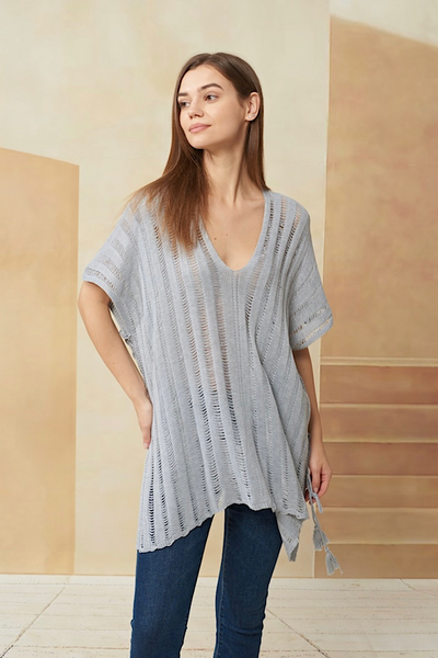 Love Boho Cover Up Top-Grey