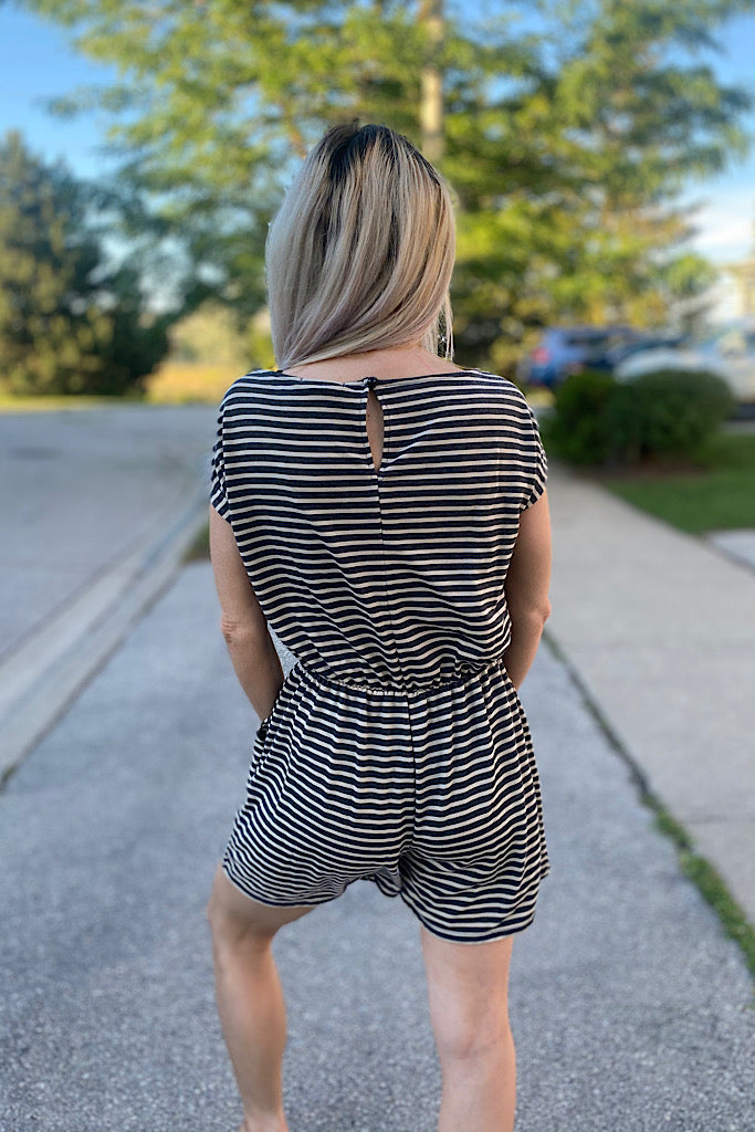 Pre Order The Serena Striped Romper