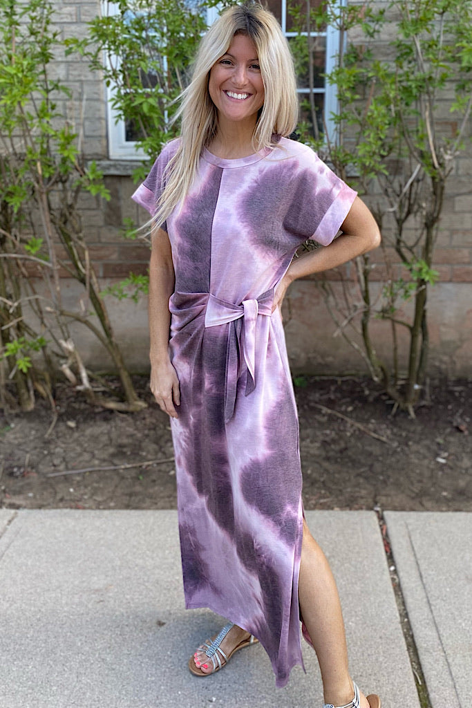 Win Me Over Tie Dye Twist Maxi Dress