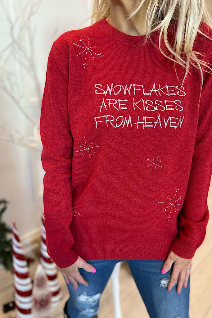 Holiday Pullover Snowflake Sweater-SALE