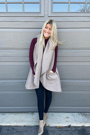 Beige Oversized Vest