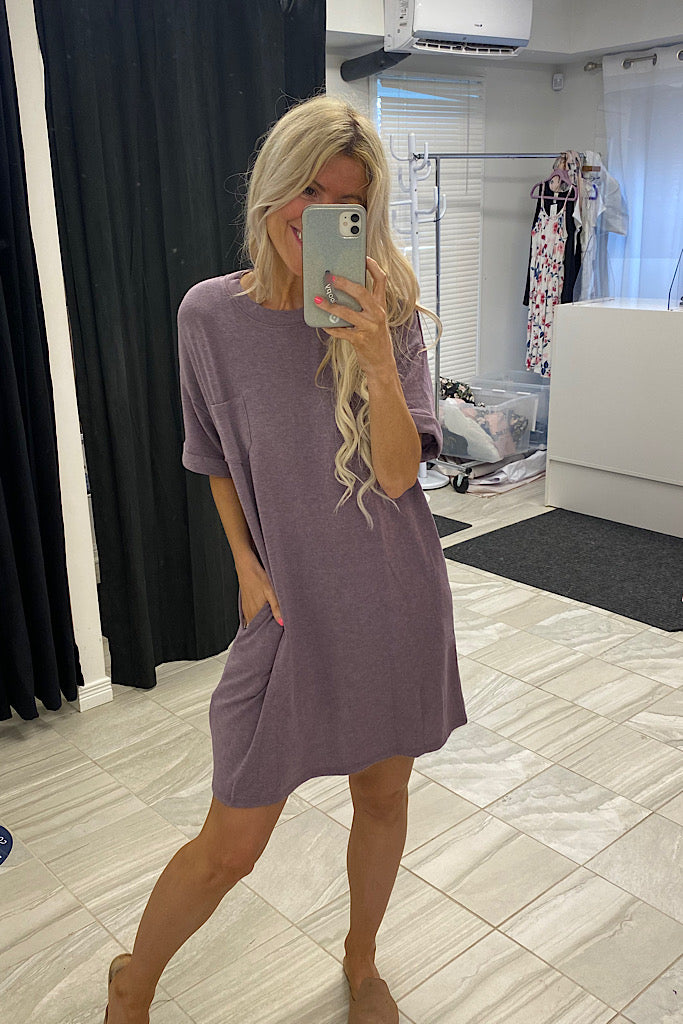 The Purple Hailey Cozy Dress