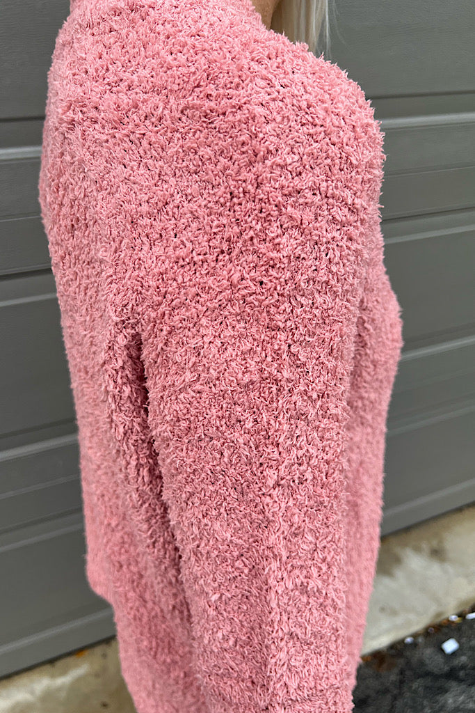 Soft Fuzzy Button Down Cardigan-SALE