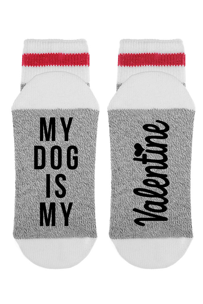 Pre Order My Dog Is My Valentine Lumberjack Socks