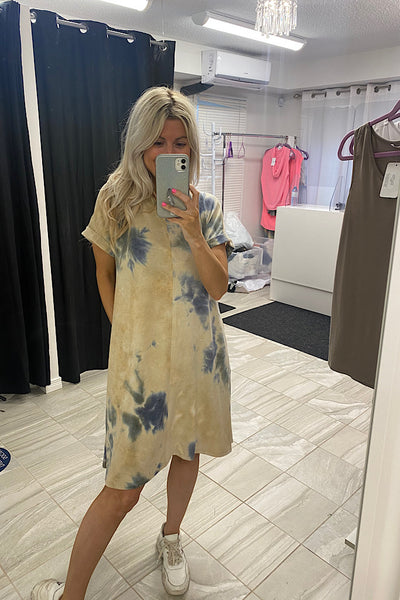Tie Dye Sundae Hi Low Swing Dress