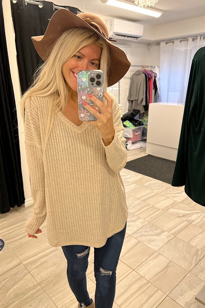 Light Mocha Dreams Rib Top