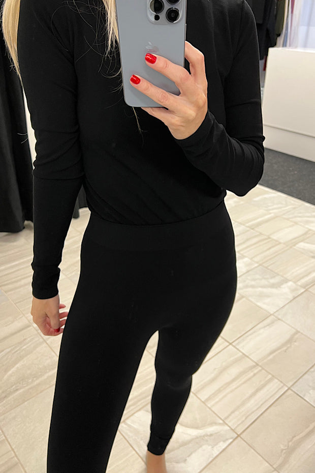 Black Bamboo High Waisted Leggings