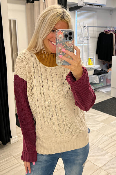 Jennifer Colour Block Sweater-SALE