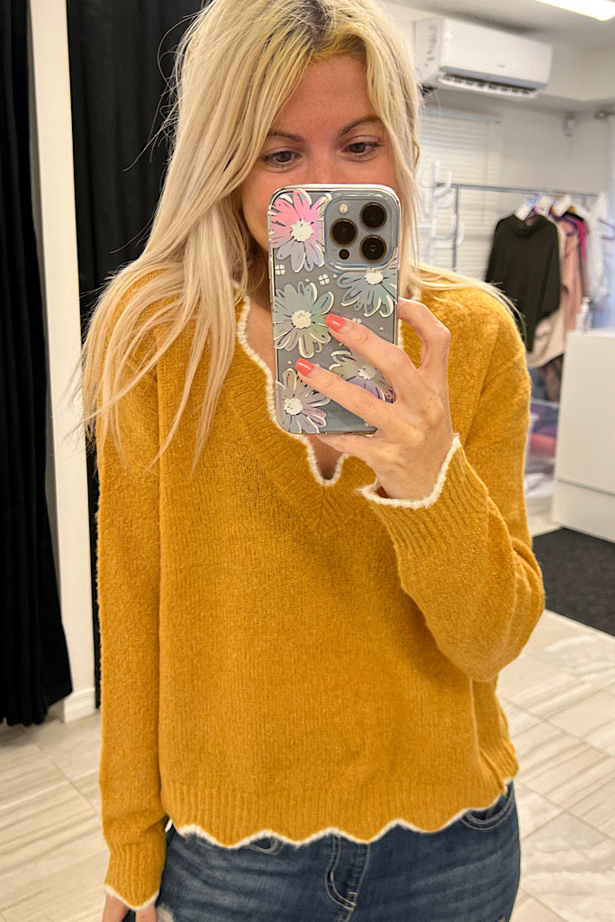 Mustard Love Sweater-SALE