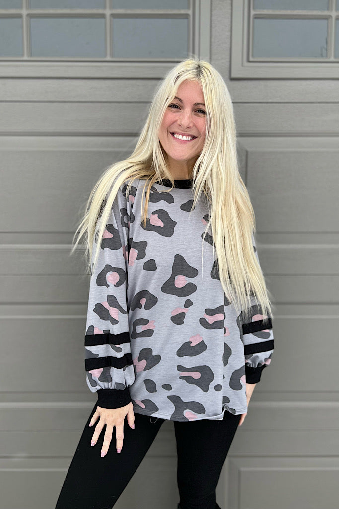 The Serena Animal Print Sweatshirt-SALE