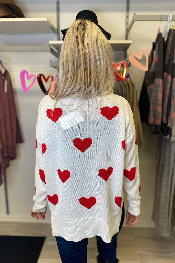 True Love Hearts Lightweight Sweater