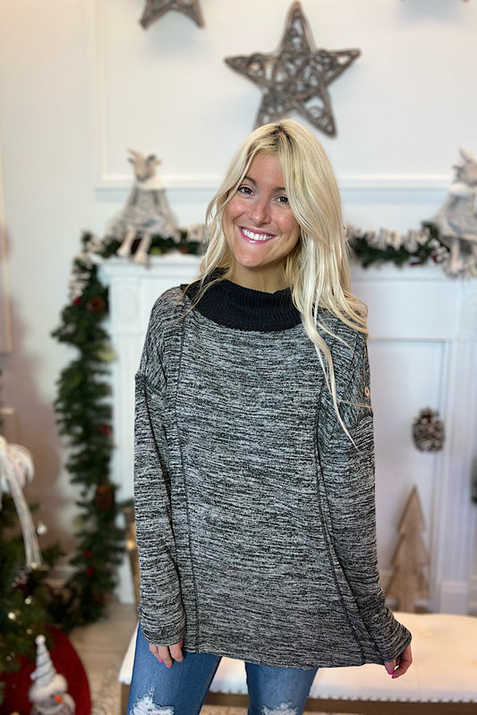 Clara Knit Button Closure Top-SALE