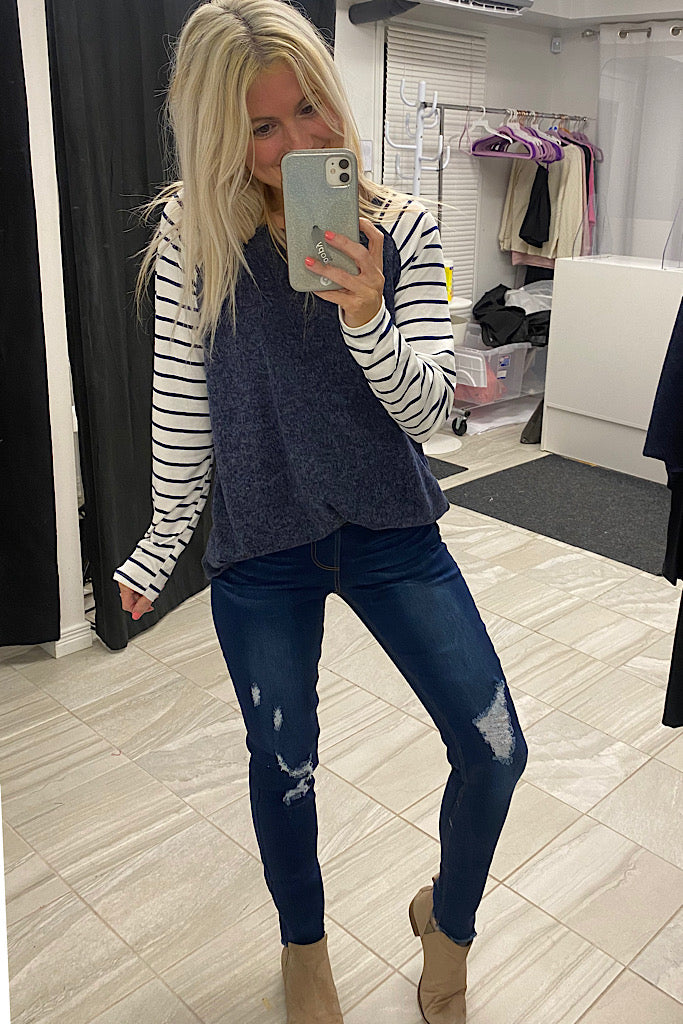 The Trina Dark Denim Wash Jeggings