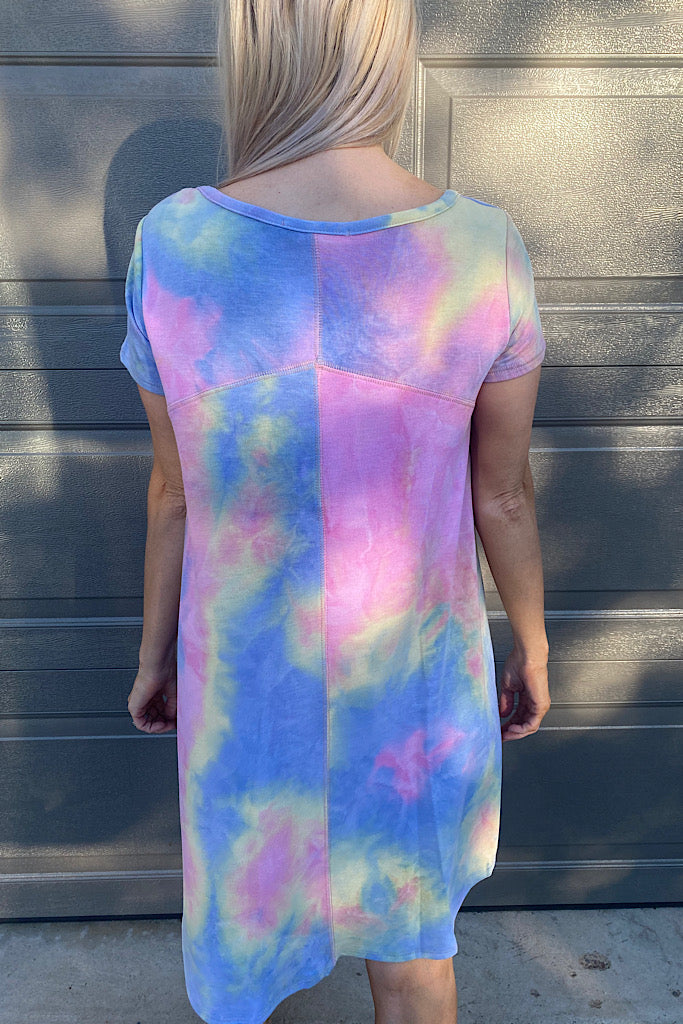 Tie Dye Beach Trip A-Line Dress