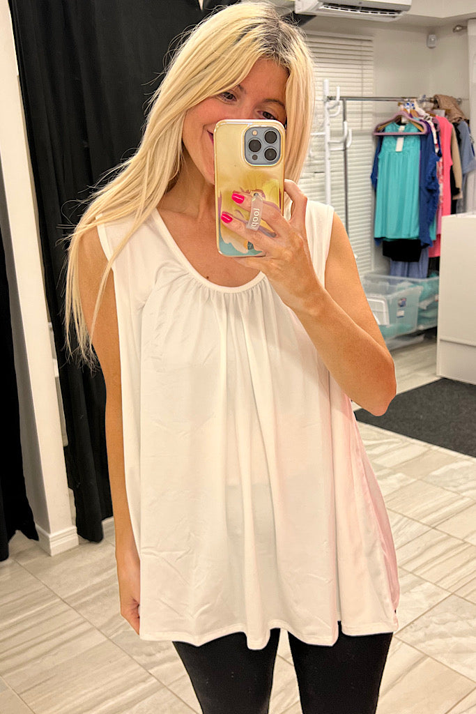 Ivory Butter Soft Favourite Tank Top-SALE