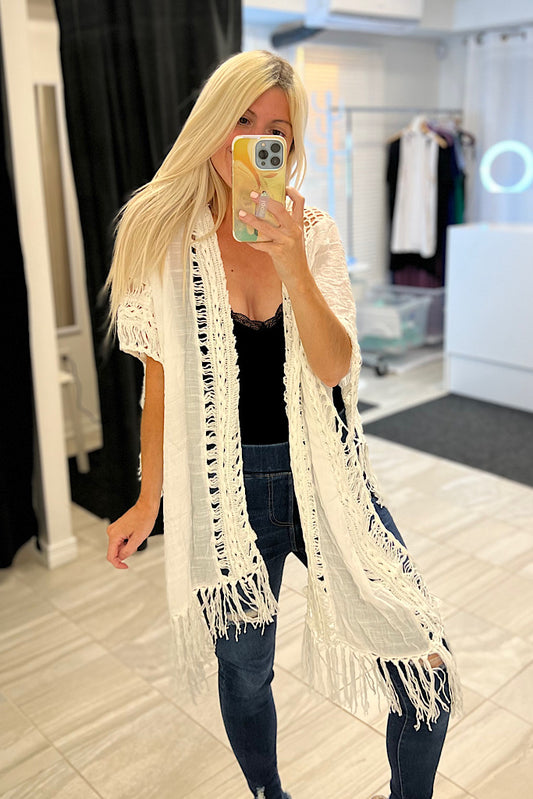 Luxe Boho Dolman Sleeve Cardigan