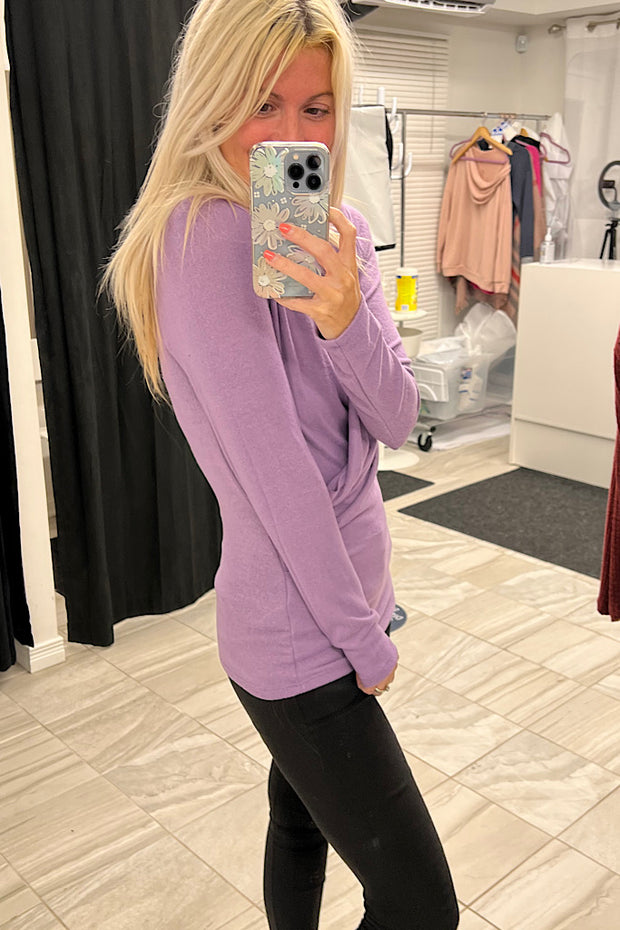 Savannah Purple Surplice Top