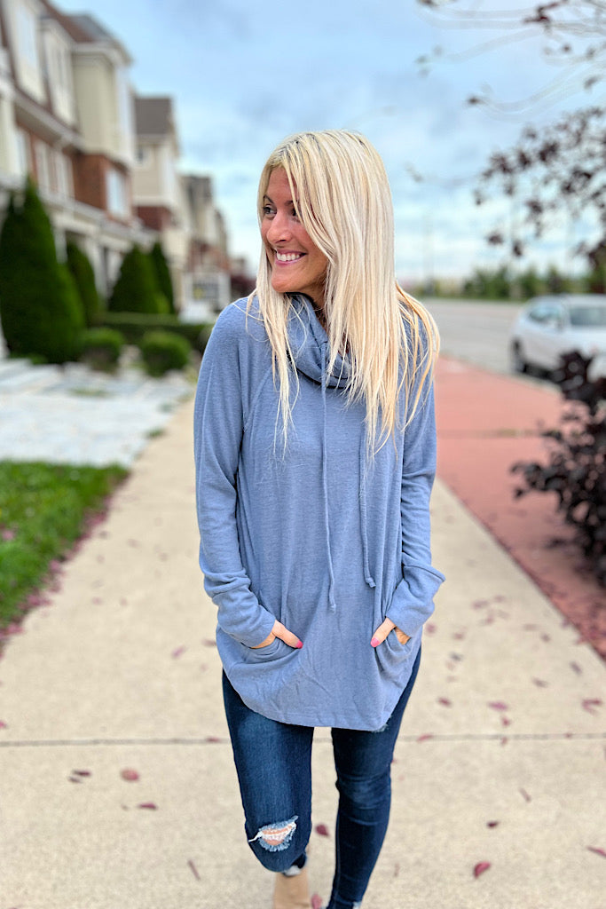 Denim Girl Soft Pullover Top