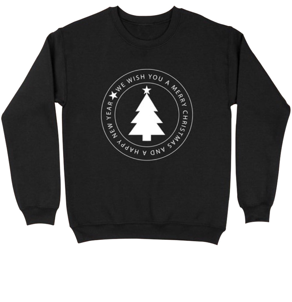 We Wish You A Merry Christmas Sweatshirt-Black